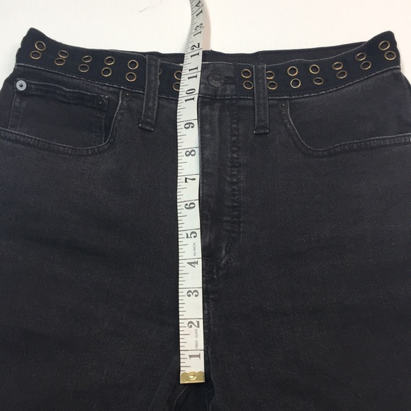 Madewell Women’s Black Classic Straight Cropped Jeans-Gromment Edition. Sz 27 - Picture 11 of 12